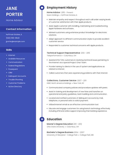 Resume example 5