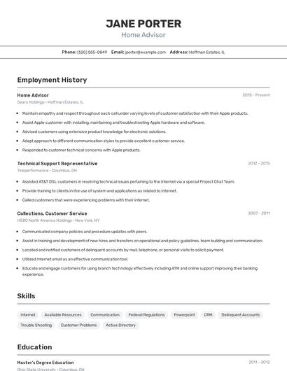 Resume example 2
