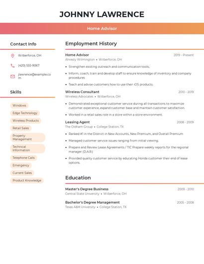 Resume example 3