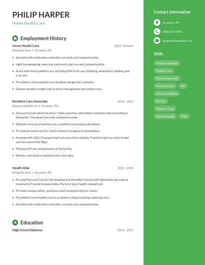 Resume example 5