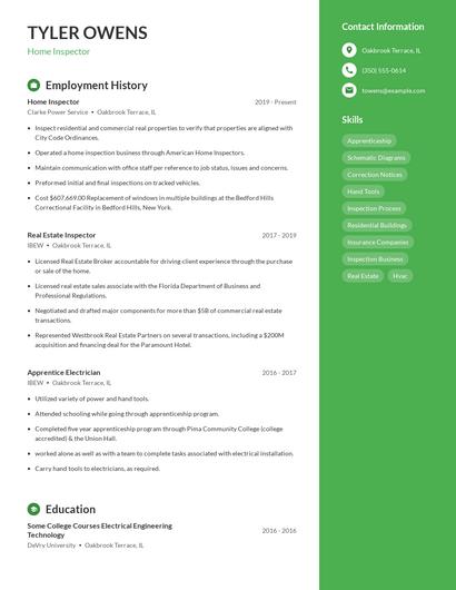 Resume example 4