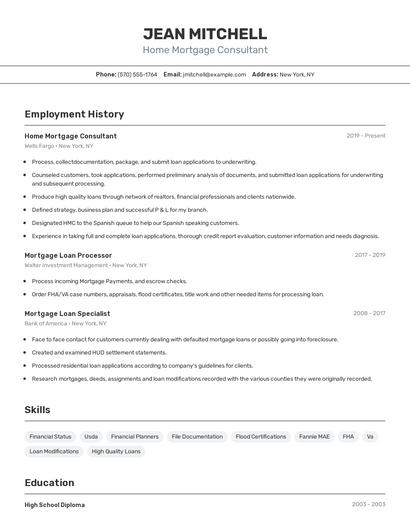 Resume example 2