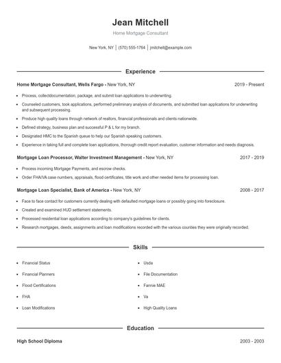 Resume example 1