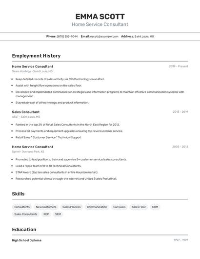 Resume example 2