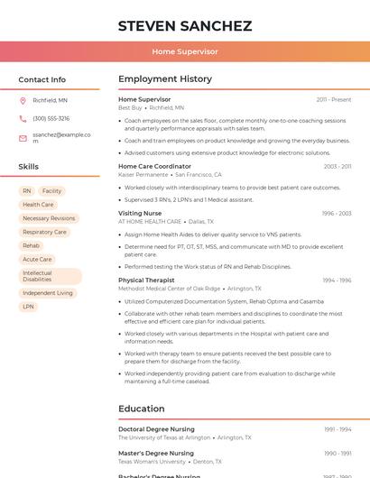 Resume example 3