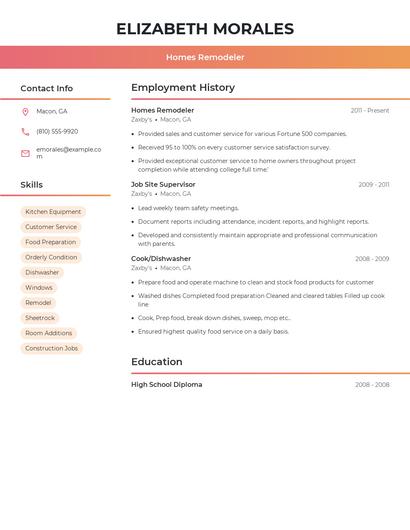 Resume example 3