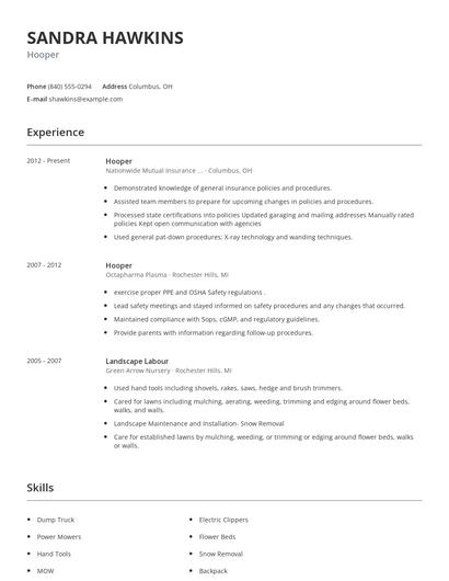 Hooper Resume