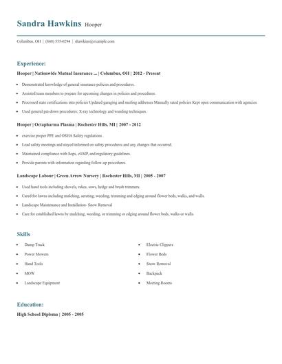 Hooper Resume