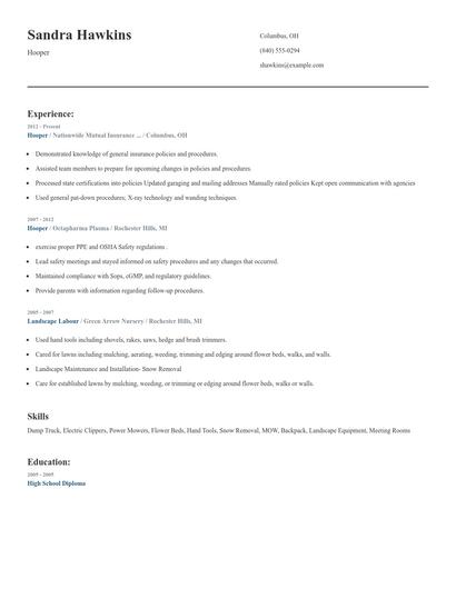 Hooper Resume