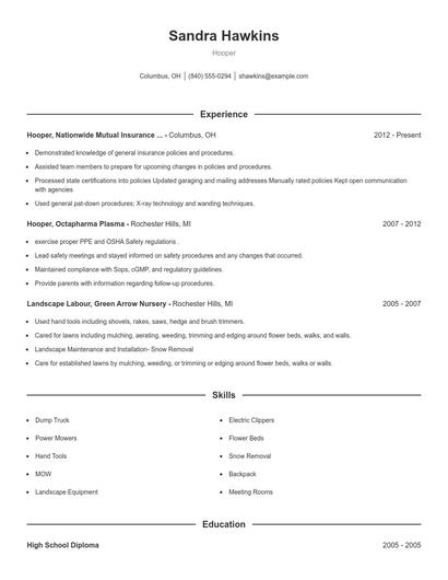 Hooper Resume