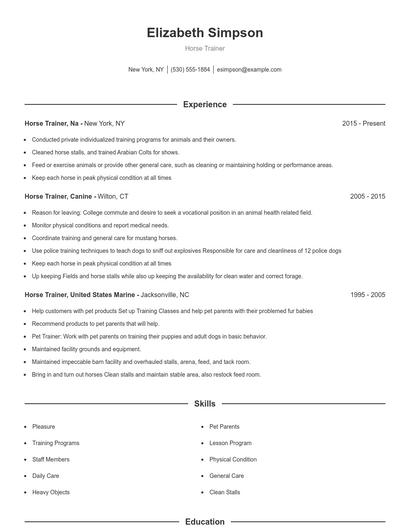 Resume example 1