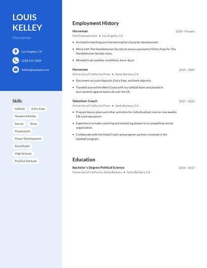Horseman Resume
