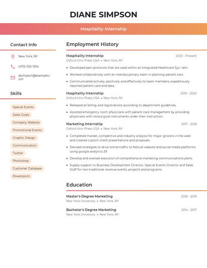 Resume example 3