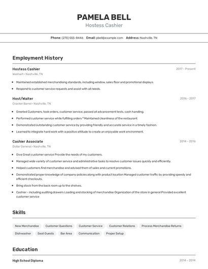 Resume example 2