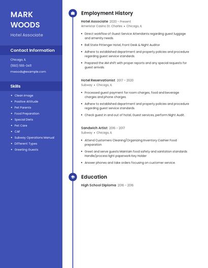 Hotel Associate Resume
