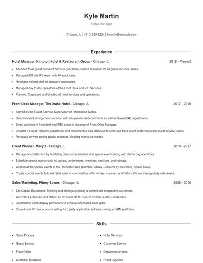 Resume example 1