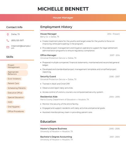 Resume example 3