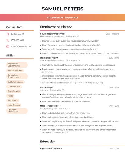 Resume example 3