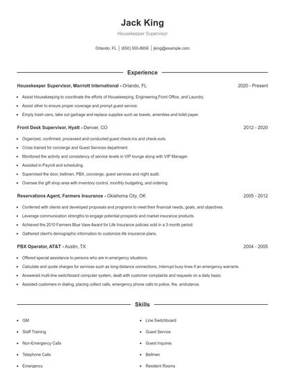 Resume example 1