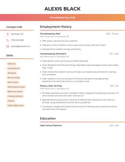 Resume example 3