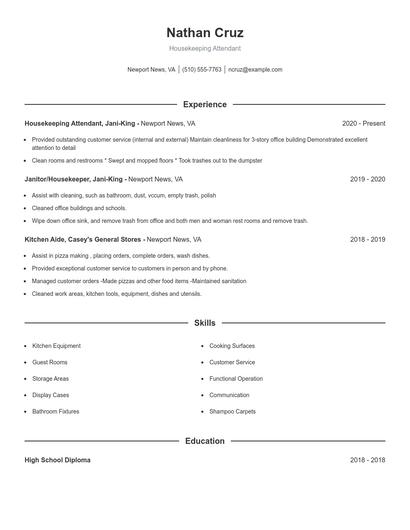 Resume example 1