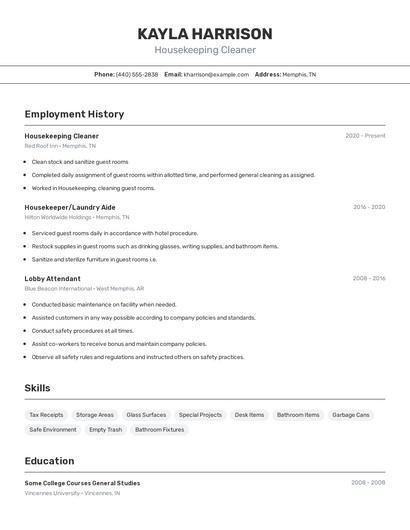 Resume example 2