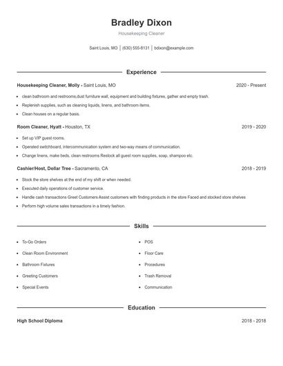Resume example 1