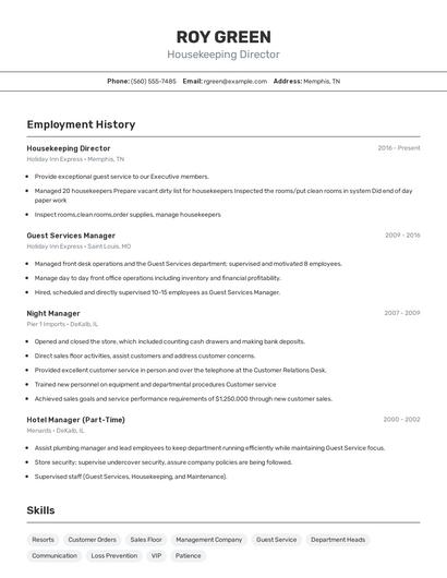 Resume example 2