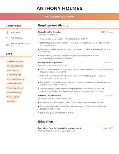 Resume example 3