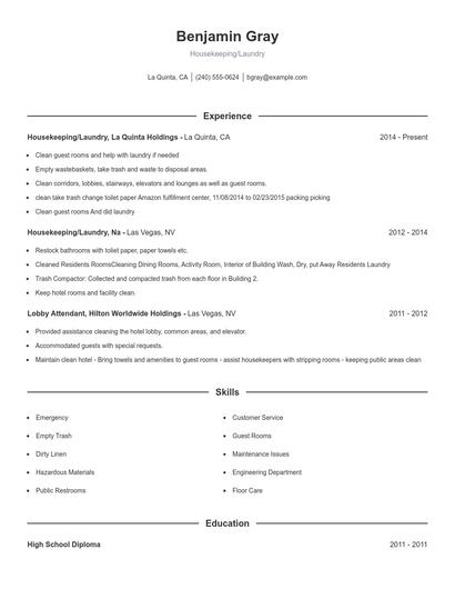Resume example 1