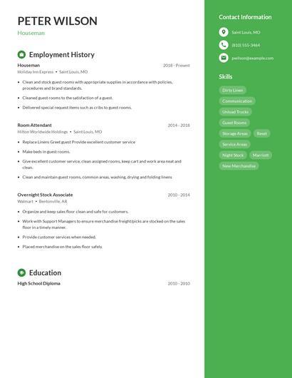 Houseman Resume