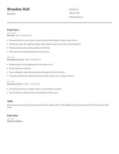 Houseman Resume