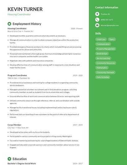 Resume example 5