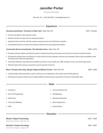 Resume example 1