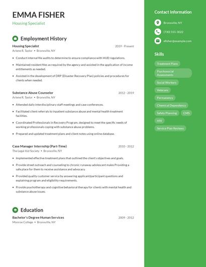 Resume example 5