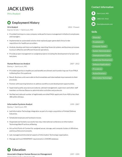 Hris Analyst Resume