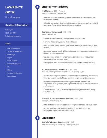 Hris Manager Resume