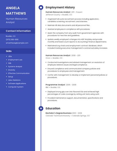 Resume example 5