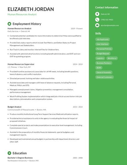 Resume example 4
