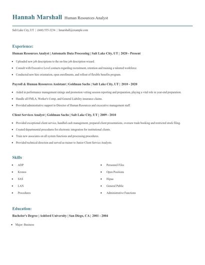 Hris Analyst Sample Resume Human Resources Manager Resume Examples For