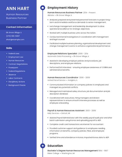 Resume example 4