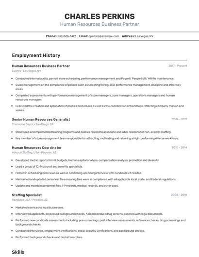 Resume example 2