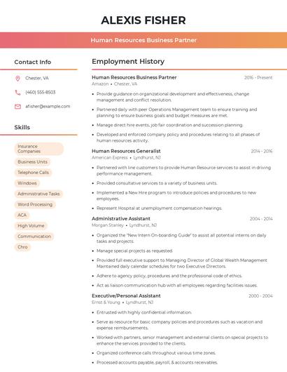 Resume example 3