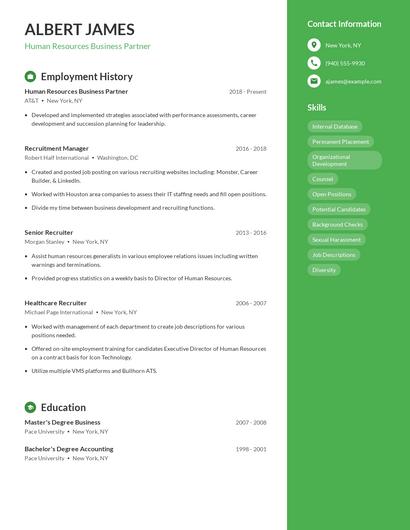 Resume example 5
