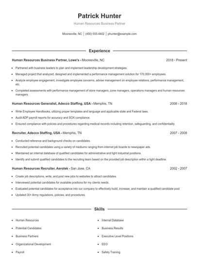 Resume example 1