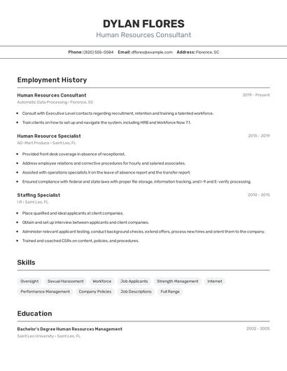 Resume example 2