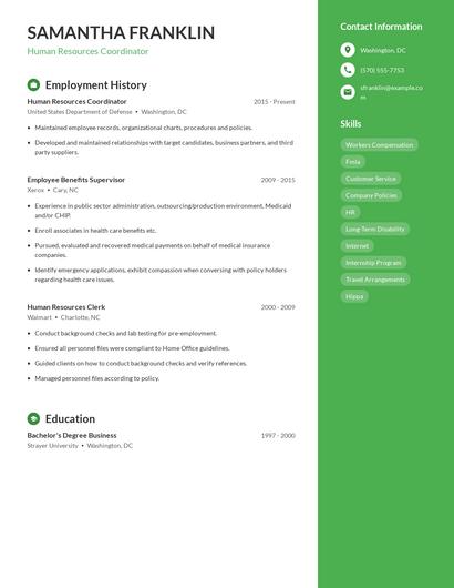Human Resources Coordinator Resume