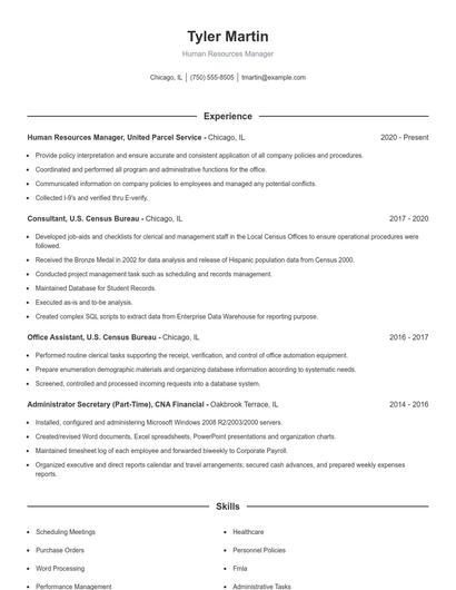 Resume example 1