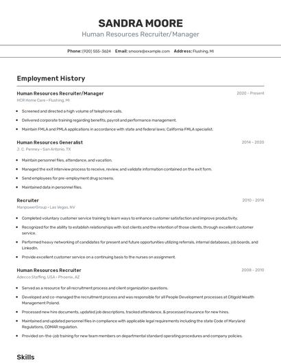 Resume example 2