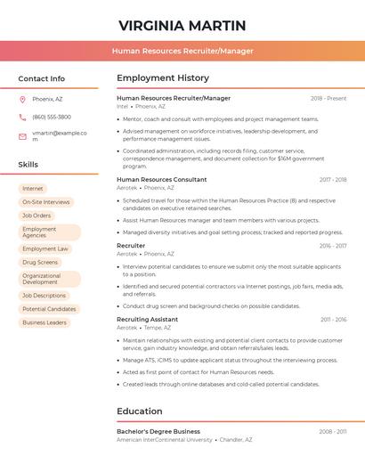 Resume example 3